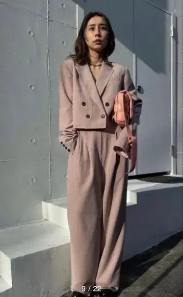 AMERI 빈티지 쇼트 재킷 세트업 아메리