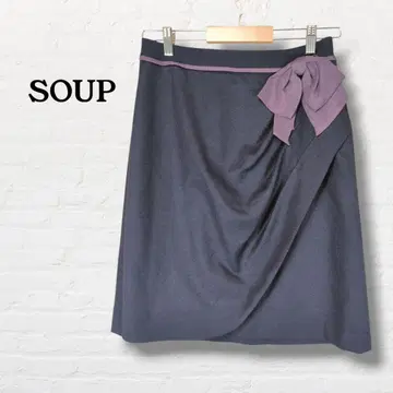 수프 리본 포함 타이트 스커트 모 95% [ 9 ] 퍼플