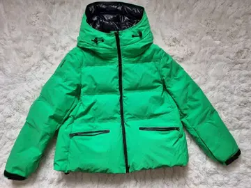 ZARA 그린 후드 부착 다운 자켓, XS
