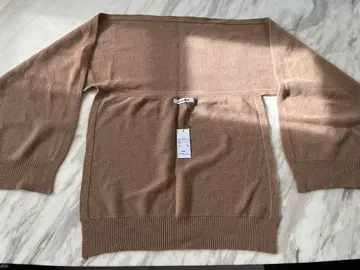 HIAND 울 캐시미어 오프숄더 숄 베이지