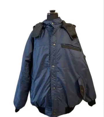 자중당 네이비 후드 부착 자켓