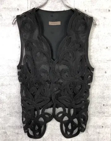 Pinky&Dianne 레트로 구제 의류 엔브로다일리 오간자 베스트