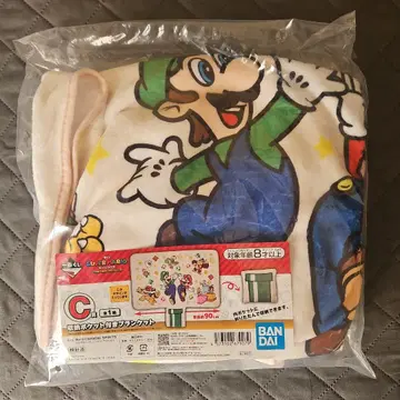 미*스 제일복권 슈퍼 마리오 C상 수납 포켓 포함 담요