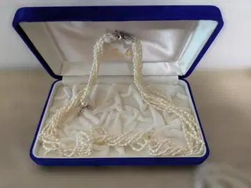 화이트 펄 목걸이 케이스 포함