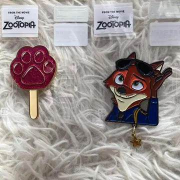 미사용 새상품 주토피아2 시마무라 브로치 2점