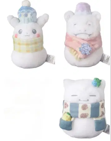 봉제 인형 눈사람 야돈 피카츄 카비곤 포켓몬 센터 크리스마스