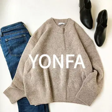 컨디션 최상 용화 YONFA 램스울 크루넥 풀오버 니트 스웨터