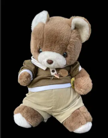 초레어 특대형 산애로우 곰 맥 봉제 인형 레트로 일본제