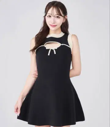 Darich 슬리브리스 블랙 미니 원피스