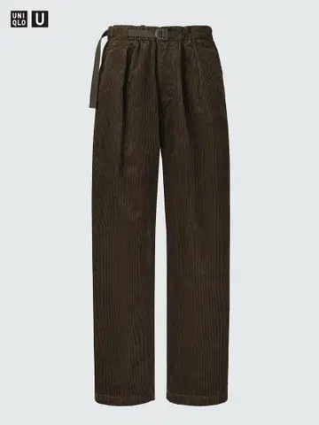 UNIQLO U 24AW 다크 브라운 와이드 팬츠