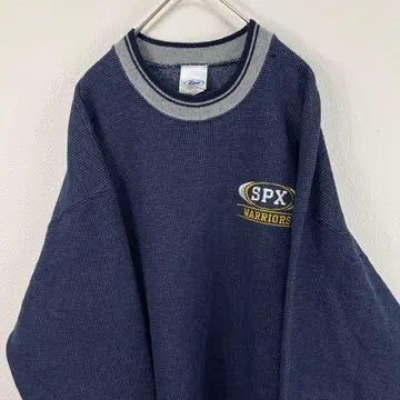 USA 구제 의류 neff spx warriors 자수 맨투맨 네이비