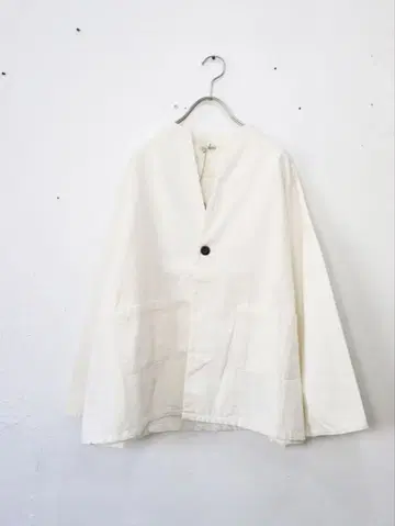 U3) NARU 8온스 물결 데님 노치 자켓 겉옷 아우터