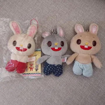 메~테레 마스코트 도데스카 봉제 인형 라팡 토끼 마스코트 3개 세트