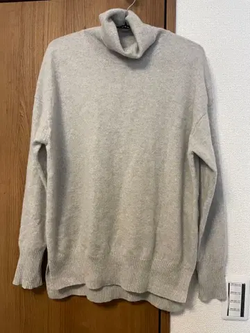 난이도 어려움 스픽 앤 스팬 캐시미어 100% 그레이 터틀넥 니트