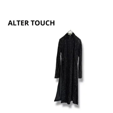 [ ALTER TOUCH ] 원피스 차이나풍 사이드 슬릿 골드 라메 L