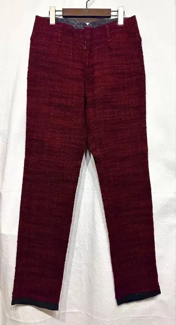 BACKLASH 울 트위드 팬츠 / 백래쉬 슬랙스 가죽 셋업