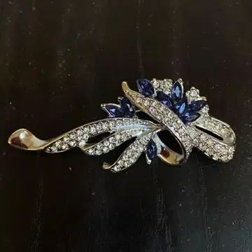 실버 리본 브로치 결혼식 포멀 남성용 주얼리 코사지