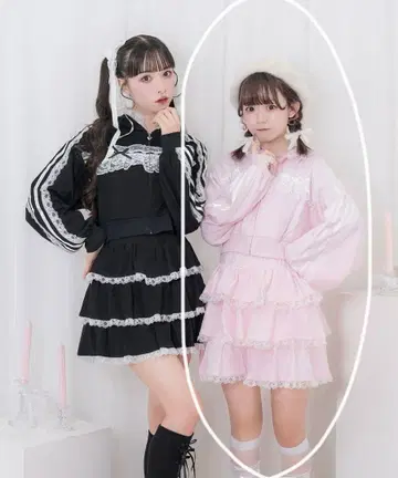 이번 시즌 허니시나몬 프릴 맨투맨 셋업 ( 핑크 )