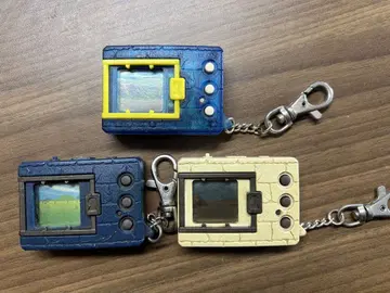 디지몬 레어 컬러 클리어 블루 초기 3개 세트 통전 확인 완료