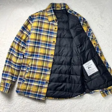 나노 유니버스 x 니시카와 다운 셔츠 자켓 체크 노랑 S