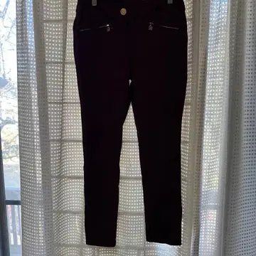 퍼플 캐주얼 팬츠 사이드 지퍼 ANNE KLEIN