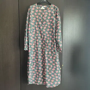 와코루  꽃무늬 긴팔 셔츠 원피스