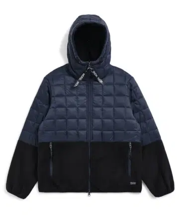 미사용품 TAION 체온 플리스 콤비 후드 다운 자켓