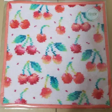 페일라 체리 도트 타월 손수건 미사용 새상품