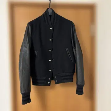 GENERAL SUPPLY 블랙 바시티 자켓 M