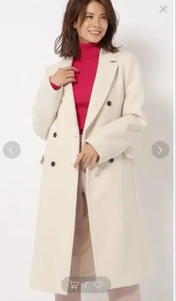 BABYLONE 바빌론 더블 체스터 코트 화이트 36