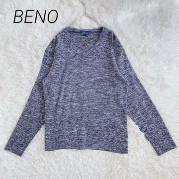 새상품급  워셔블 V넥 니트 스웨터 [ M ] 긴팔 블루 심플