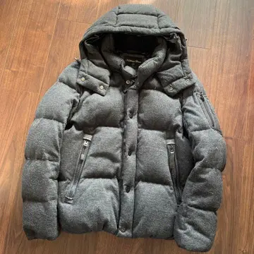 니시카와 다운 x 나노 유니버스 후드 부착 다운 자켓 그레이
