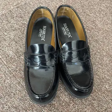 HARUTA 블랙 로퍼 24.5EE