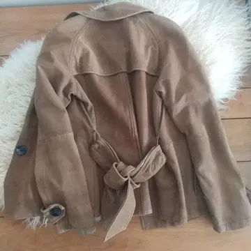 ZARA BASIC 베이지 스웨이드 자켓