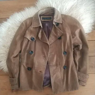 ZARA BASIC 베이지 스웨이드 자켓