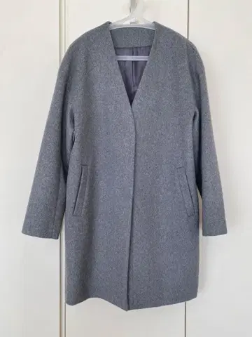 온워드 카시야마 노카라 코트 울 그레이 L 사이즈