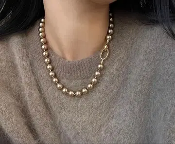 가격 인하! 새상품, 브라운 펄 목걸이