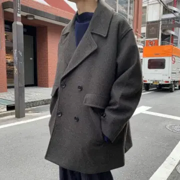 빔즈 루즈 와이드 P 코트 다크 브라운