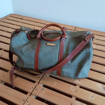 Polo 체크 무늬 보스턴 백