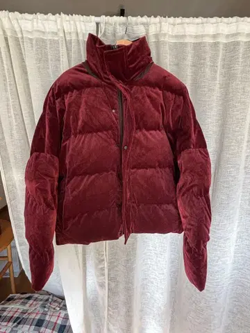 ZARA MAN 버건디 다운 자켓