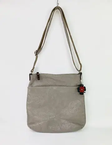 [ 새상품급 ] 장미 엠보 숄더백 소가죽 숄더 사선