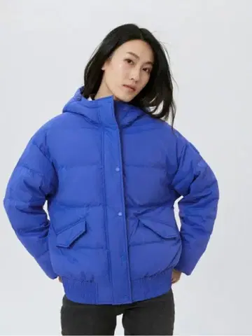 헤비 웨이트 후드 부착 숏 다운 자켓 GAP S 사이즈