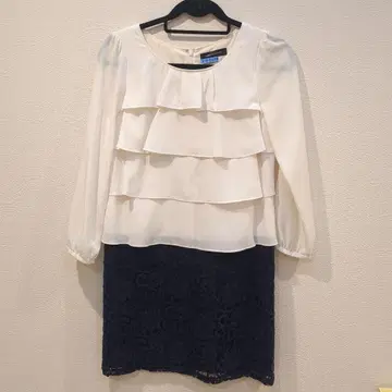 QUEENS COURT 프릴 레이스 원피스