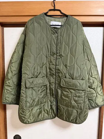 Ray BEAMS 퀼팅 자켓 올리브