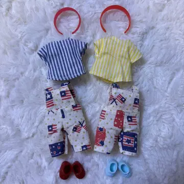 리틀 팩토리 핸드메이드 인형 의류 세트 미국 국기 디자인