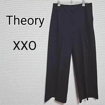 Theory 블랙 와이드 팬츠 XXO 빅 사이즈