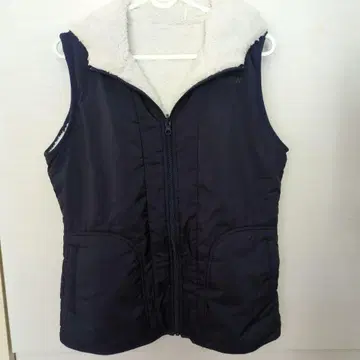 Srixon 네이비 골프 리버서블 후드 부착 베스트