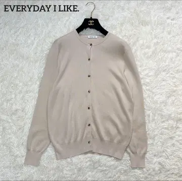 새상품급 에브리데이 아이라이크 크루넥 가디건 베이지 이탈리아 무지