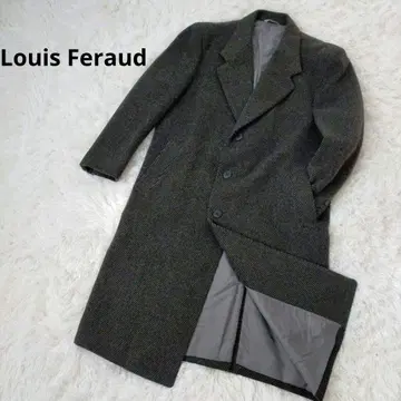 Louis Feraud 루이페로 롱 코트 울 혼방 다크 그레이