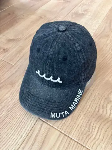 무타 마린 데님 로고 캡